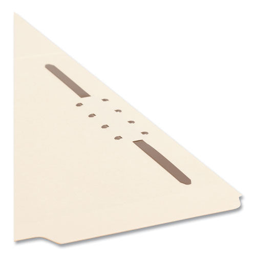 Top Tab Fastener Folders, 1/3-cut Tabs: Assorted, 0.75" Expansion, 1 Fastener, Letter Size, Manila Exterior, 50/box