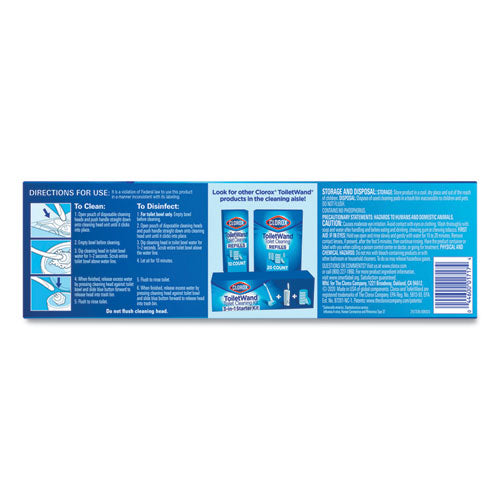 Disinfecting Toiletwand Refill Heads, Blue/white, 10/pack, 6 Packs/carton