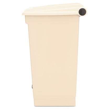 Step-on Receptacle, 18 Gal, Polyethylene, Beige