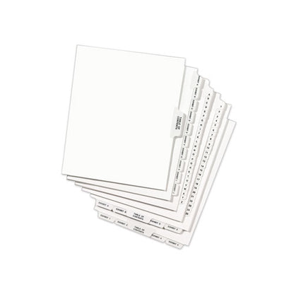 Avery-style Preprinted Legal Bottom Tab Dividers, 26-tab, Exhibit P, 11 X 8.5, White, 25/pack