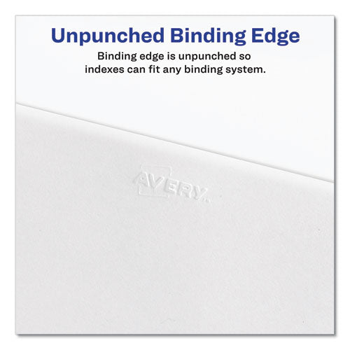 Preprinted Legal Exhibit Side Tab Index Dividers, Avery Style, 10-tab, 10, 11 X 8.5, White, 25/pack