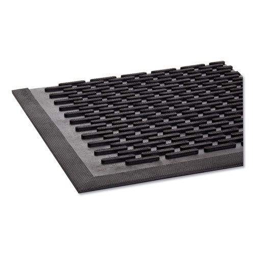 Crown-tred Indoor/outdoor Scraper Mat, Rubber, 43.75 X 66.75, Black