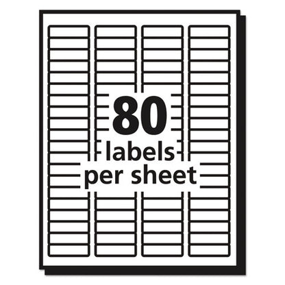Matte Clear Easy Peel Mailing Labels W/ Sure Feed Technology, Laser Printers, 0.5 X 1.75, Clear, 80/sheet, 10 Sheets/pack