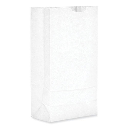 Grocery Paper Bags, 35 Lb Capacity, #10, 6.31" X 4.19" X 13.38", White, 500 Bags