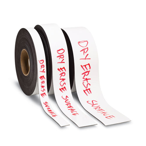 Dry Erase Magnetic Tape Roll, 1" X 50 Ft, White