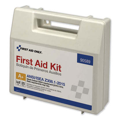 Ansi 2015 Compliant Class A+ Type I And Ii First Aid Kit For 25 People, 141 Pieces, Plastic Case