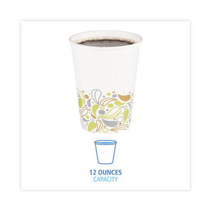 Deerfield Printed Paper Hot Cups, 12 Oz, 50 Cups/sleeve, 20 Sleeves/carton