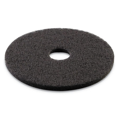 Stripping Floor Pads, 14" Diameter, Black, 5/carton