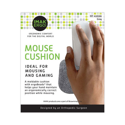 Mouse Wrist Cushion, 5.75 X 3.75, Gray