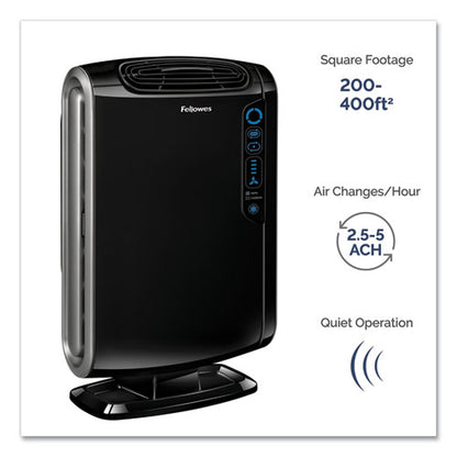 Hepa And Carbon Filtration Air Purifiers, 200 To 400 Sq Ft Room Capacity, Black