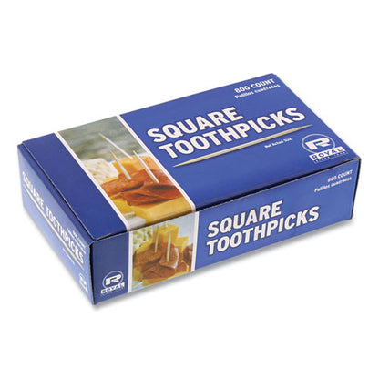 Square Wood Toothpicks, 2.75", Natural, 800/box, 24 Boxes/carton