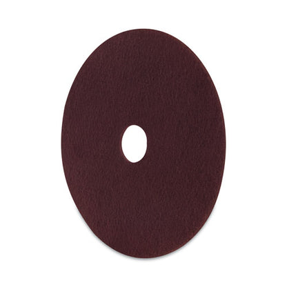 Deep Scrub Pads, 20" Diameter, Maroon, 10/carton