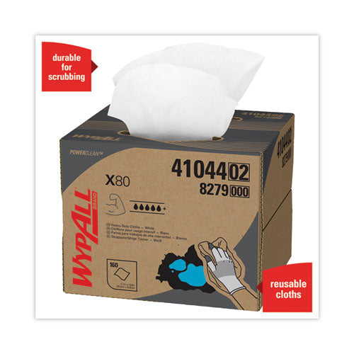 X80 Cloths, Hydroknit, Brag Box, 11.1 X 16.8, White, 160/carton