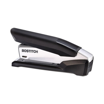 Inpower+28 Executive One-finger 3-in-1 Eco-friendly Desktop Stapler, 28-sheet Capacity, Black/silver