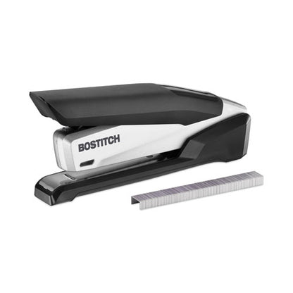 Inpower+28 Executive One-finger 3-in-1 Eco-friendly Desktop Stapler, 28-sheet Capacity, Black/silver