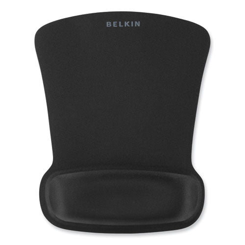 Waverest Gel Mouse Pad With Wrist Rest, 9.3 X 11.9, Black