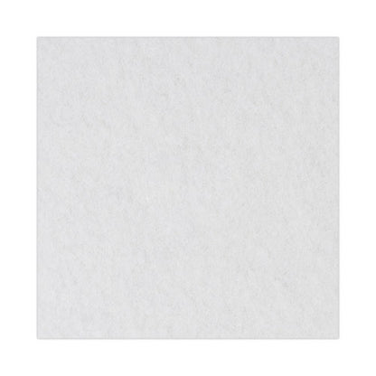 Polishing Floor Pads, 16" Diameter, White, 5/carton