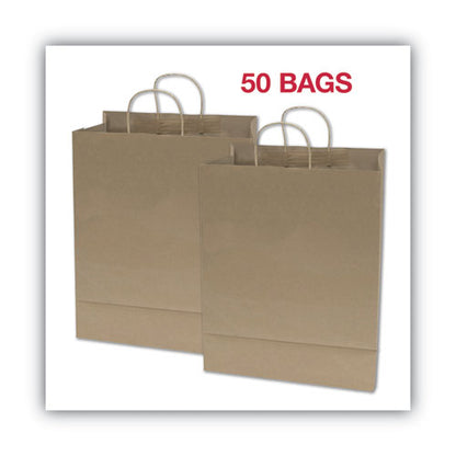 Premium Shopping Bag, 12" X 6.5" X 17", Brown Kraft, 50/box