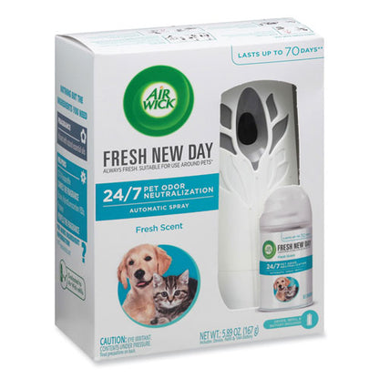 Pet Odor Neutralization Automatic Spray Starter Kit, 6 X 2.25 X 7.75, White/gray, 4/carton