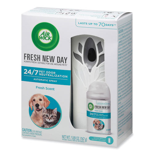 Pet Odor Neutralization Automatic Spray Starter Kit, 6 X 2.25 X 7.75, White/gray, 4/carton