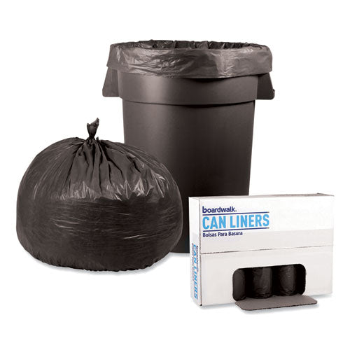 Low-density Waste Can Liners, 56 Gal, 1.1 Mil, 43" X 47", Gray, 20 Bags/roll, 5 Rolls/carton