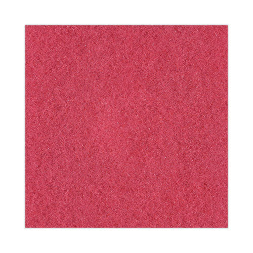 Buffing Floor Pads, 13" Diameter, Red, 5/carton