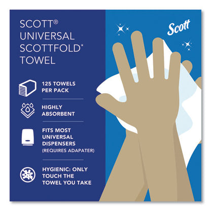 Pro Scottfold Towels, 1-ply, 7.8 X 12.4, White, 175 Towels/pack, 25 Packs/carton