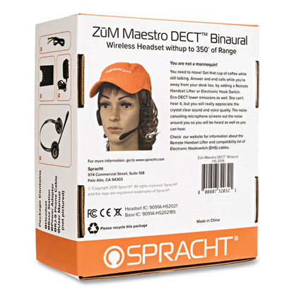 Zum Maestro Dect Binaural Over The Head Headset, Black