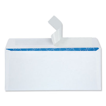 Security Envelope, Address Window, #10, Commercial Flap, Redi-strip Adhesive Closure, 4.13 X 9.5, White, 500/box