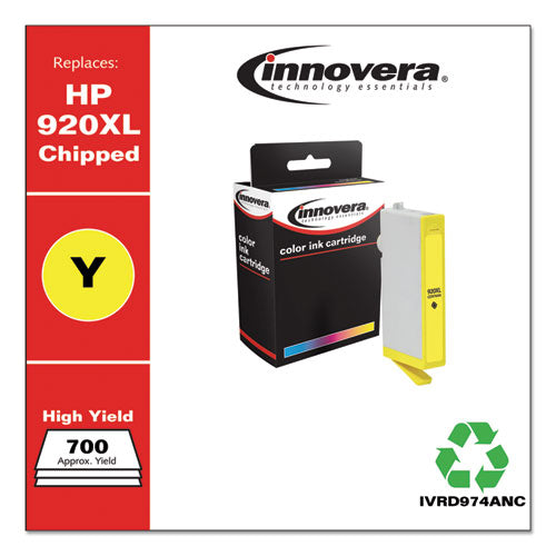 Remanufactured Yellow High-yield Ink, Replacement For 920xl (cd974an), 700 Page-yield