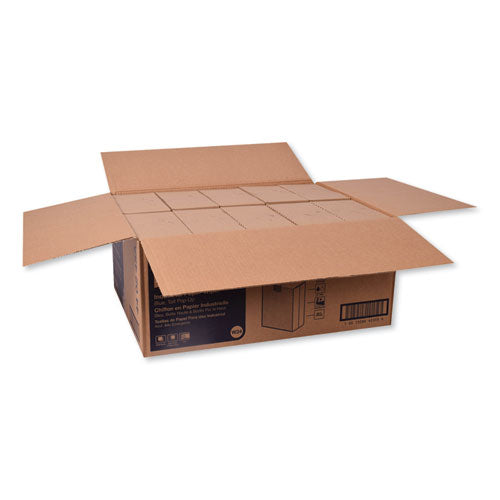 Industrial Paper Wiper, 4-ply, 8.54 X 16.5, Unscented, Blue, 90 Towels/box, 10 Boxes/carton