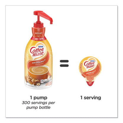 Liquid Coffee Creamer, Hazelnut, 1.5 Liter Pump Bottle, 2/carton