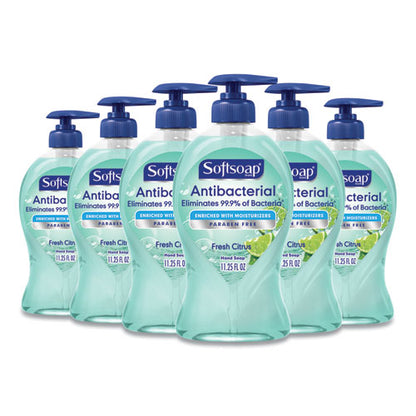 Antibacterial Hand Soap, Fresh Citrus, 11.25 Oz Pump Bottle, 6/carton