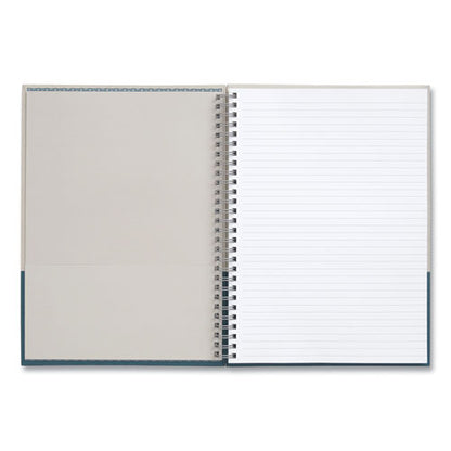 Wirebound Hardcover Notebook, 1-subject, Narrow Rule, Gray/teal Cover, (80) 9.5 X 6.5 Sheets