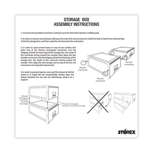 Archive Storage Drawers With Key Lock, Legal Files, 18.25" X 24" X 11.5", Black/gray