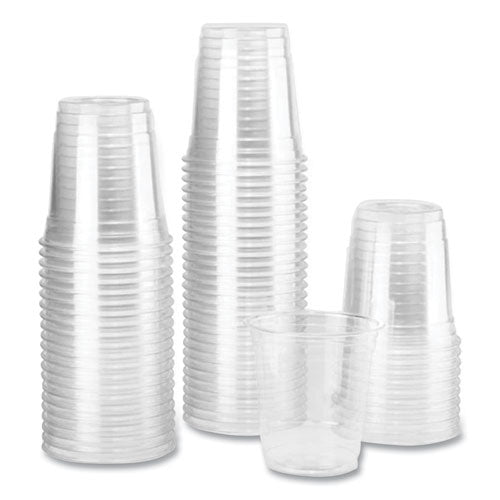 Pet Plastic Cups, 8 Oz, Clear, 1,000/carton