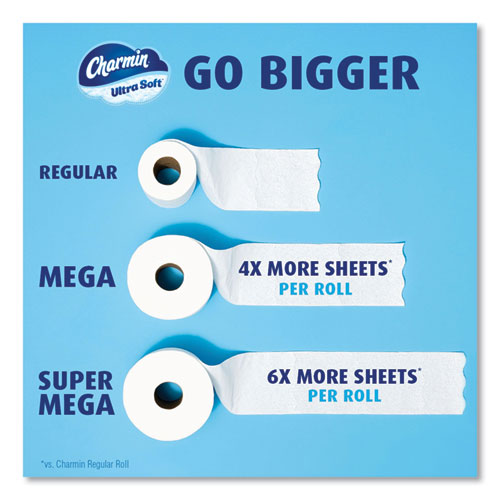 Ultra Soft Bathroom Tissue, Mega Roll, Septic Safe, 2-ply, White, 224 Sheets/roll, 4 Rolls/pack, 8 Packs/carton