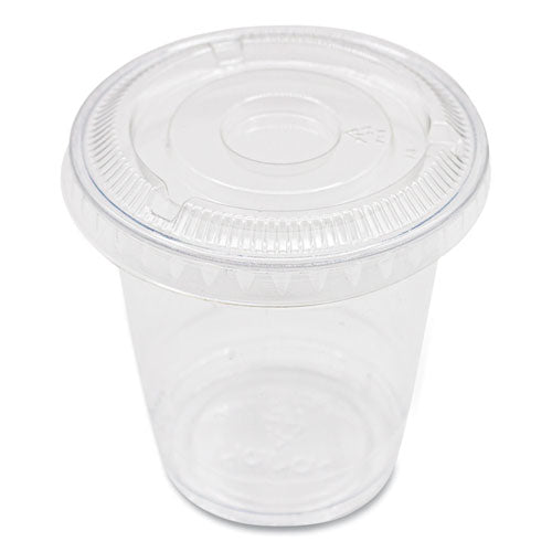 Pet Lids, Fits 8 Oz To 10 Oz Cold Cups, No Hole Flat Lid, Clear, 1,000/carton