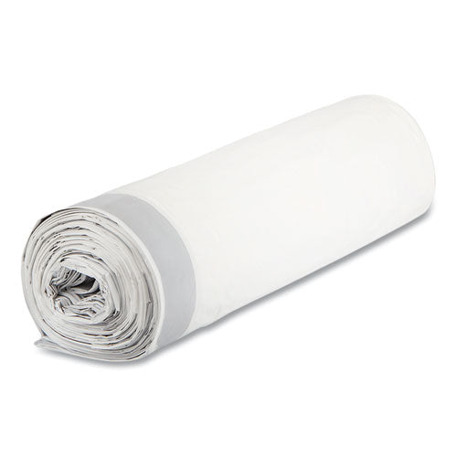 Draw-tuff Institutional Draw-tape Can Liners, 55 Gal, 1.9 Mil, 42.5" X 35.5", Natural, 10 Bags/roll, 5 Rolls/carton