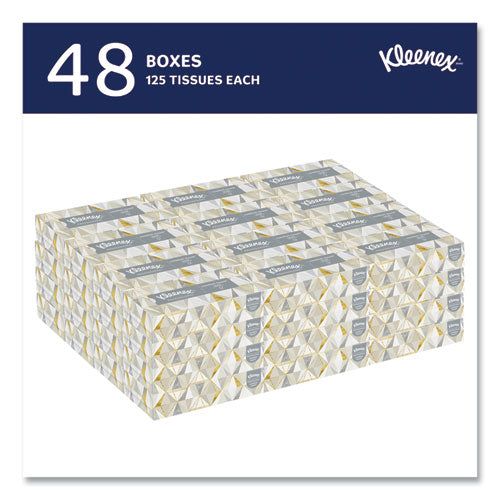 White Facial Tissue For Business, 2-ply, White, Pop-up Box, 125 Sheets/box, 48 Boxes/carton