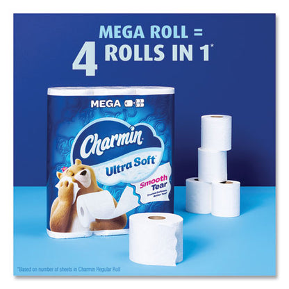 Ultra Soft Bathroom Tissue, Mega Roll, Septic Safe, 2-ply, White, 224 Sheets/roll, 12 Rolls/pack, 4 Packs/carton