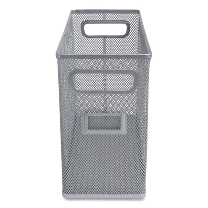 Wire Mesh Box-style Vertical Document Organizer, 1 Section, Letter-size, 5.79 X 12.4 X 10.16, Silver