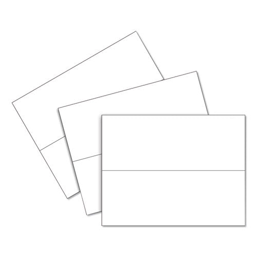 Scored Tent Cards, 4.25 X 11, White,1 Card/sheet, 50 Sheets/box