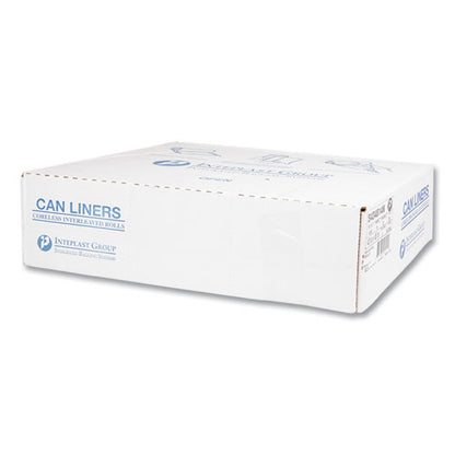 High-density Commercial Can Liners, 60 Gal, 14 Mic, 43" X 48", Natural, 25 Bags/roll, 8 Interleaved Rolls/carton