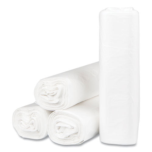 High-density Commercial Can Liners, 33 Gal, 13 Mic, 33" X 40", Clear, 25 Bags/roll, 20 Interleaved Rolls/carton