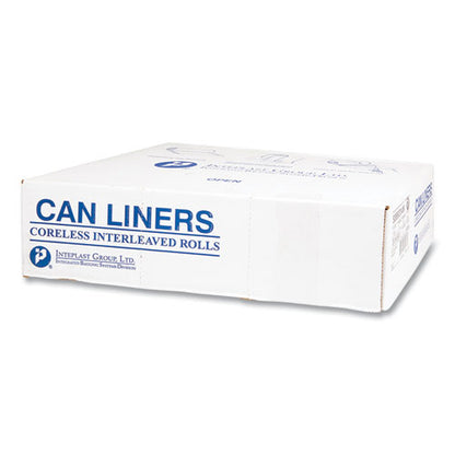 High-density Commercial Can Liners, 55 Gal, 14 Mic, 36" X 60", Clear, 25 Bags/roll, 8 Interleaved Rolls/carton