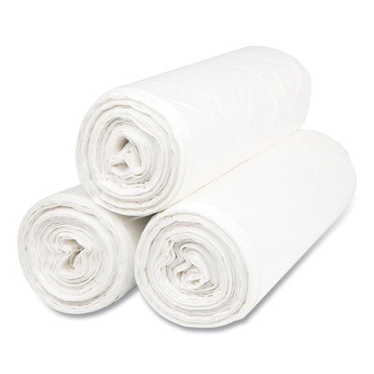 High-density Commercial Can Liners, 55 Gal, 14 Mic, 36" X 60", Clear, 25 Bags/roll, 8 Interleaved Rolls/carton