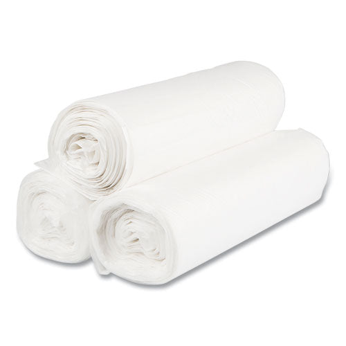 High-density Commercial Can Liners Value Pack, 60 Gal, 14 Mic, 38" X 58", Clear, 25 Bags/roll, 8 Interleaved Rolls/carton