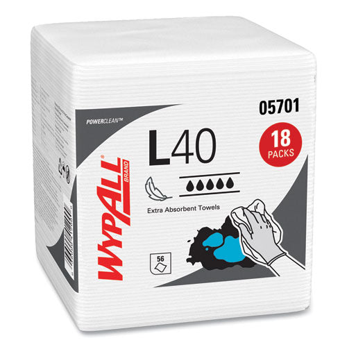 L40 Towels, 1/4 Fold, 12.5 X 12, White, 56/box, 18 Packs/carton