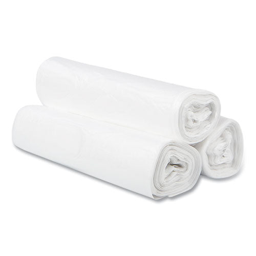 High-density Commercial Can Liners, 30 Gal, 10 Mic, 30" X 37", Clear, 25 Bags/roll, 20 Interleaved Rolls/carton